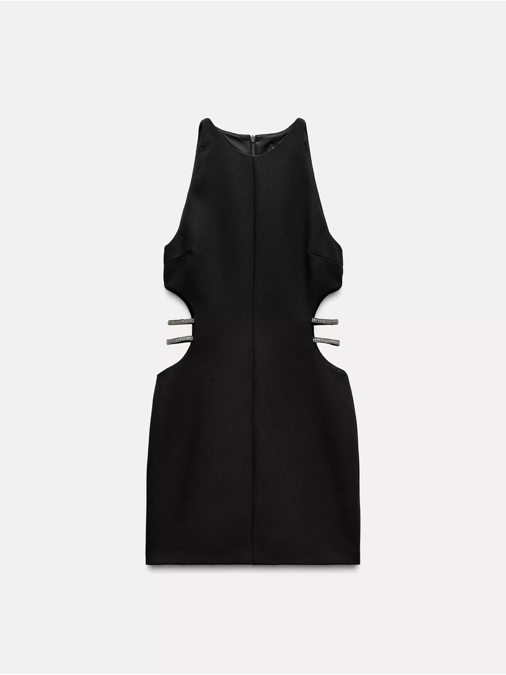Zara Black Mini Dress with Side Cutouts sparkly